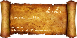 Laczai Lilla névjegykártya